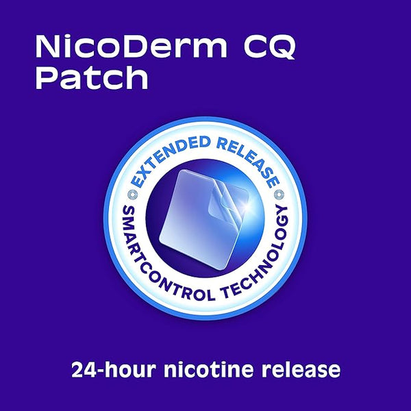 NicoDerm CQ Step 1 Nicotine Patches to Quit Smoking - 21 mg, Stop Smoking Aid, 14 Count (2-Week Kit) Plus Advil Dual Action Coated Caplets with Acetaminophen, 2 Count